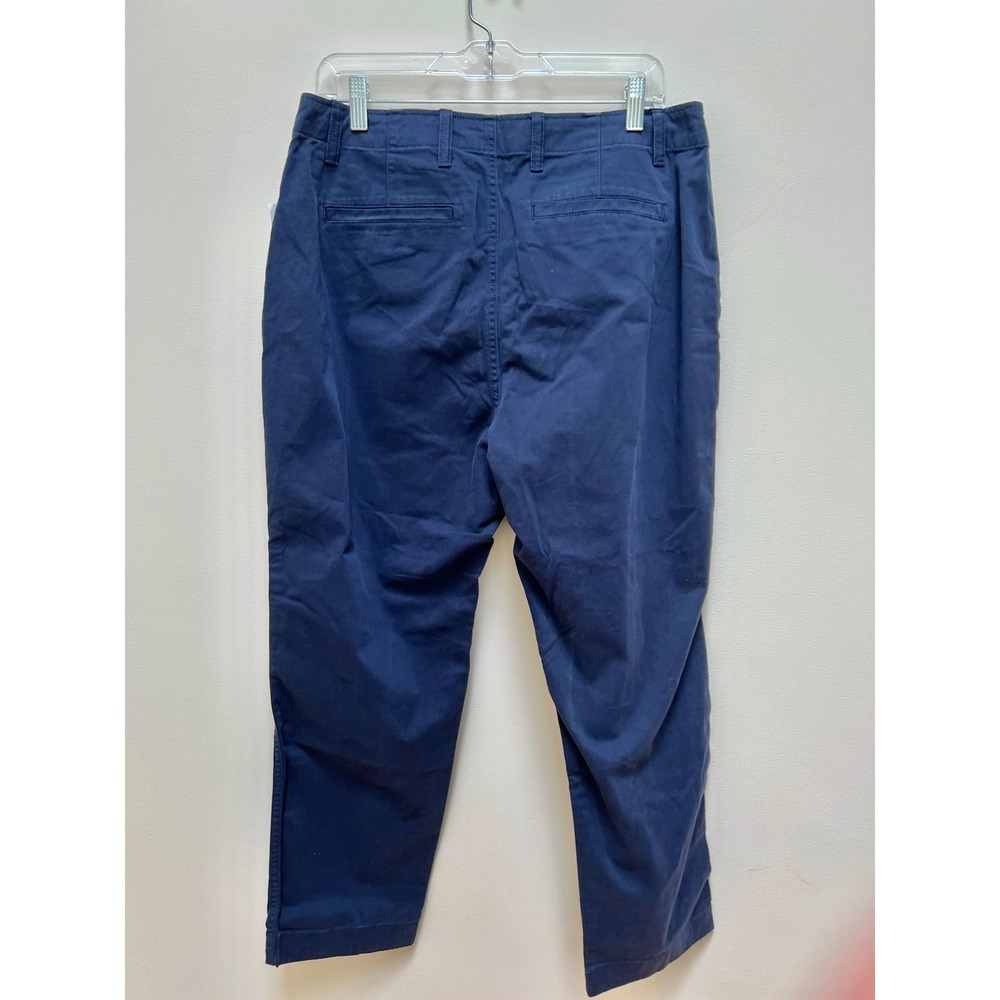 Gap Womens 14 Navy Blue Downtown Khaki Pants Straight Leg Chino Stretch NWT - Picture 2 of 7